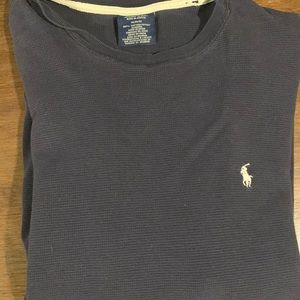 Polo long sleeve blue flannel shirt